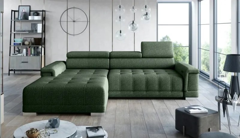 Narożnik CAMPO S z elektryczną regulacją siedziska Lewostronny w tkaninie MEMPHIS 12 WERSAL