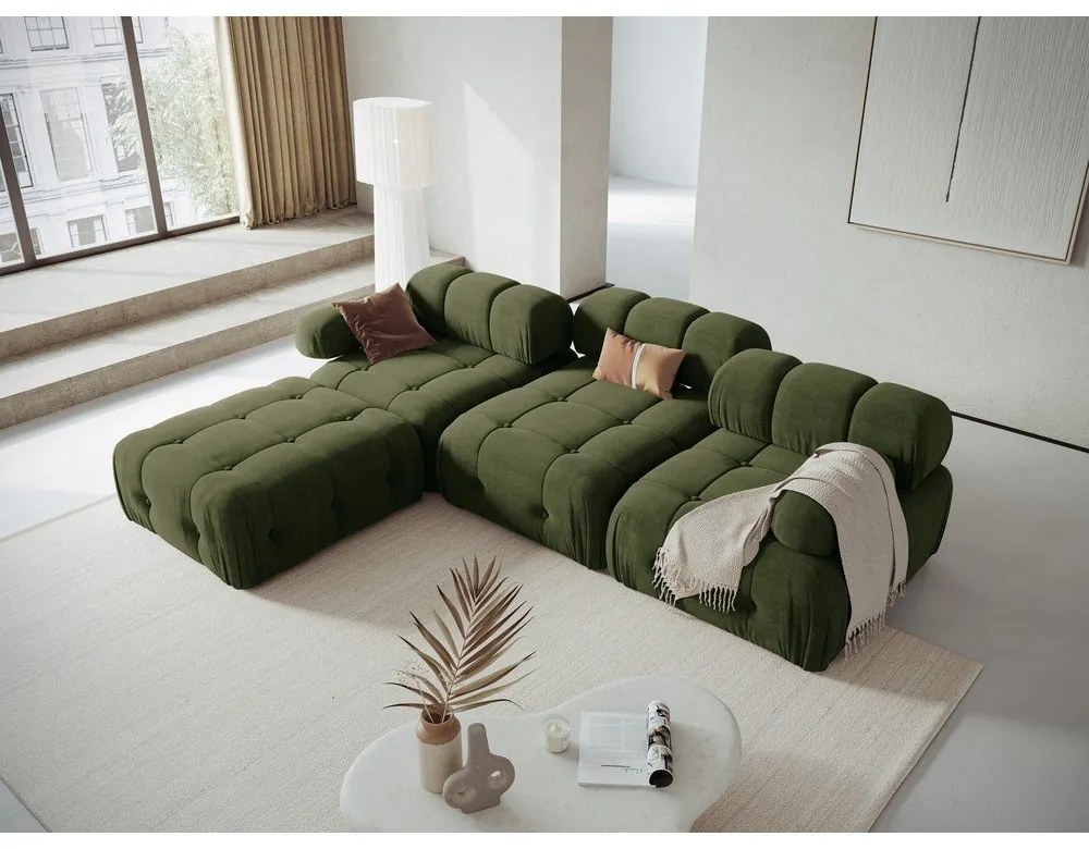 Ciemnozielony narożnik Ferento – Cosmopolitan Design