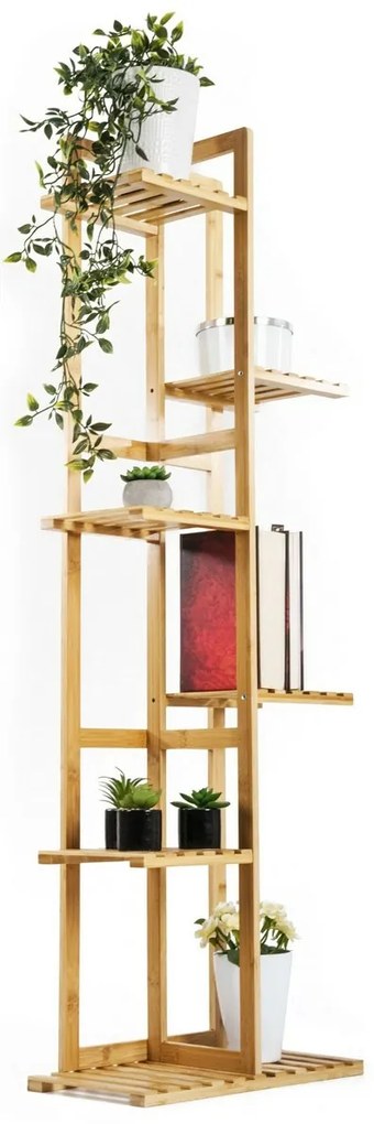 Stojak na rośliny G21 6 poziomów, bambusowy