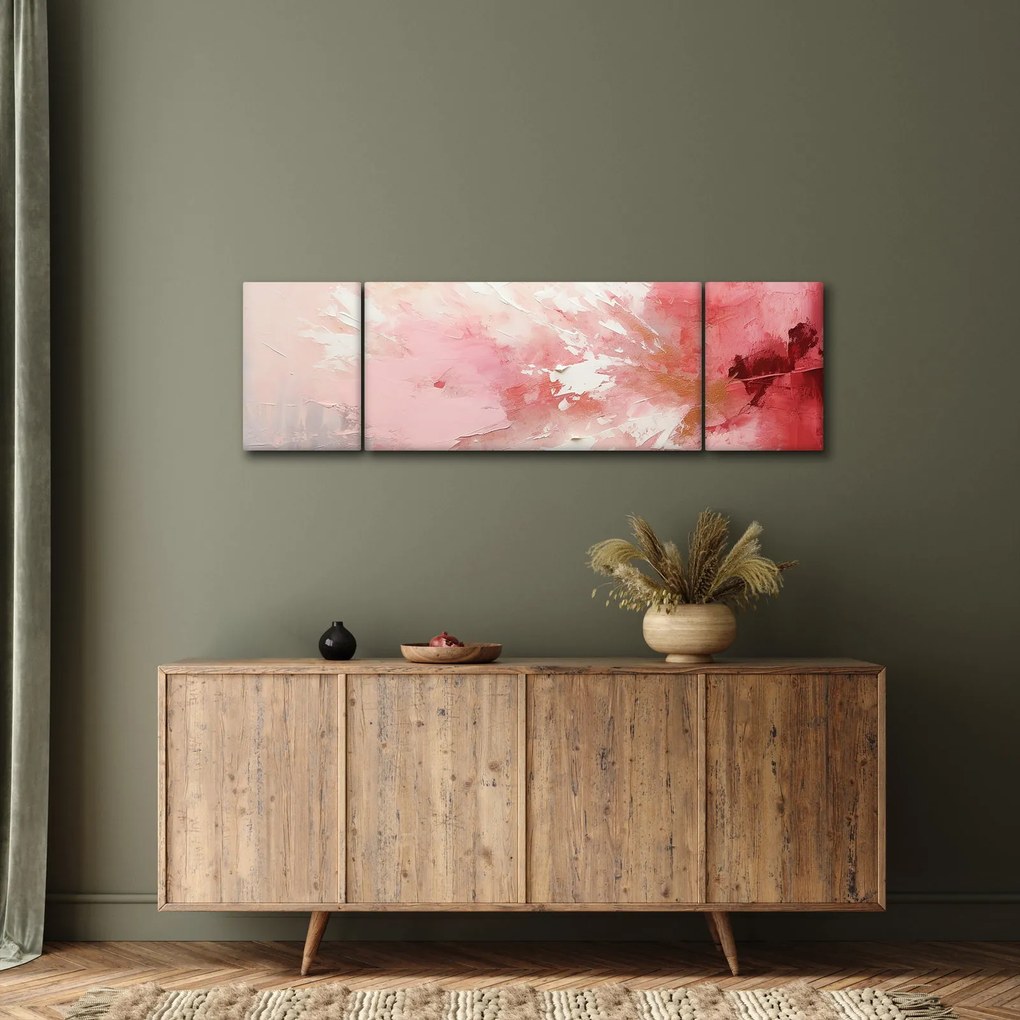 Obraz - Różowa abstrakcja (170x50 cm)