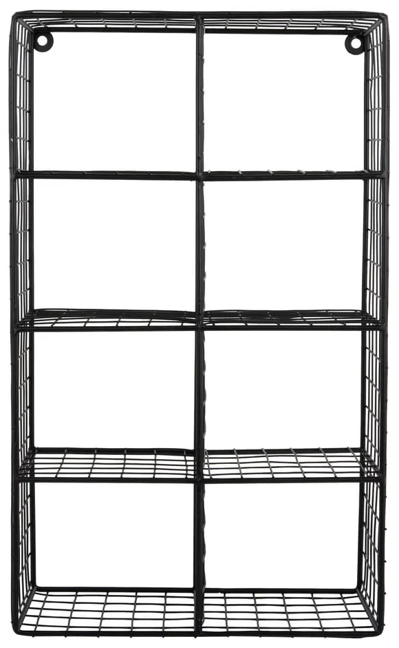 Czarna wielopoziomowa stalowa półka 30 cm Reja – PT LIVING