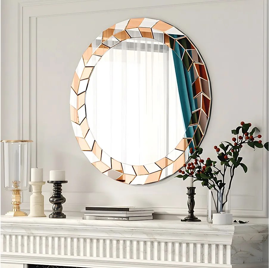 Duże lustro ścienne dekoracyjne lustro ścienne dekoracyjne lustro ścienne projekt lustra ściennego do łazienki sypialni 80x80cm