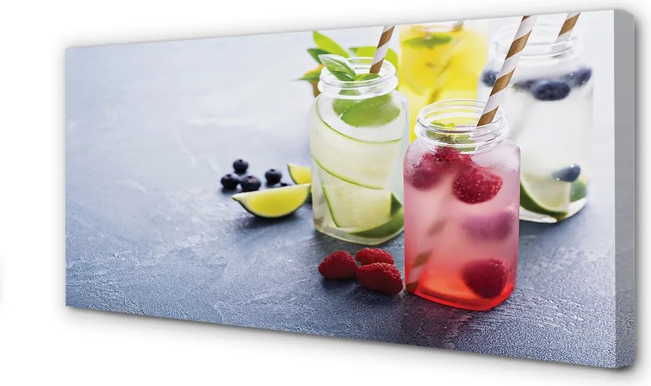 Obraz canvas na ścianę Orzeźwiający Miks Cytrusowo-Malinowy