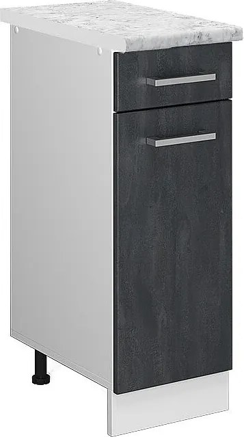Szafka dolna do kuchni czarny beton 30x60x81.6 r-line