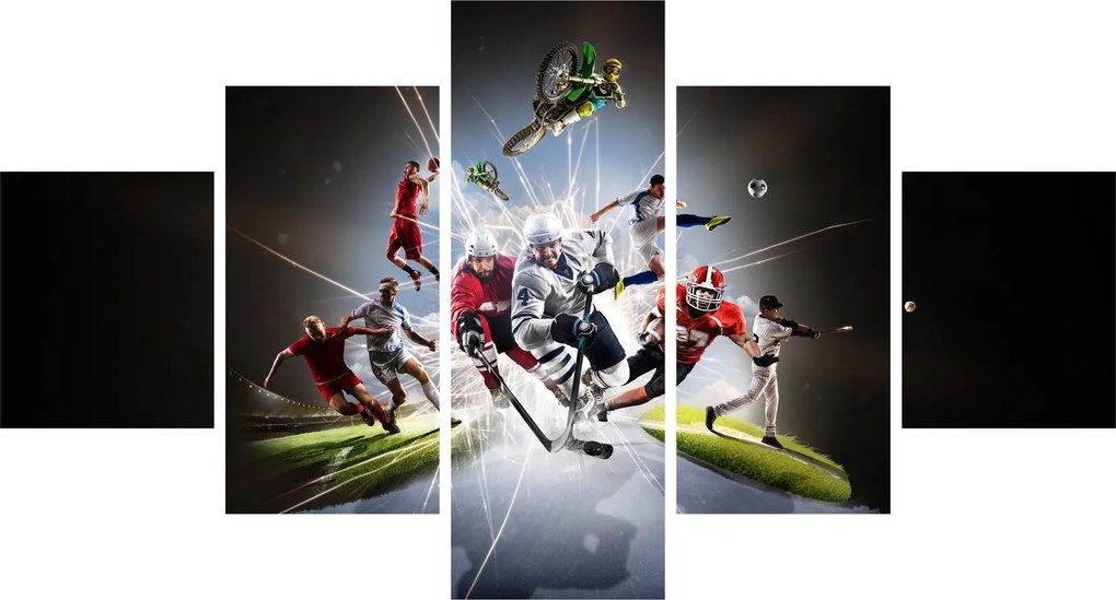 Obraz - Sportowcy (125x70 cm)