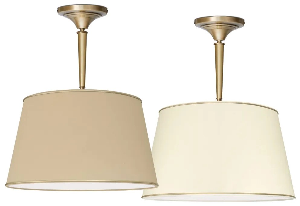 Stylowa mosiężna lampa z abażurem ecru YA-S1CK45