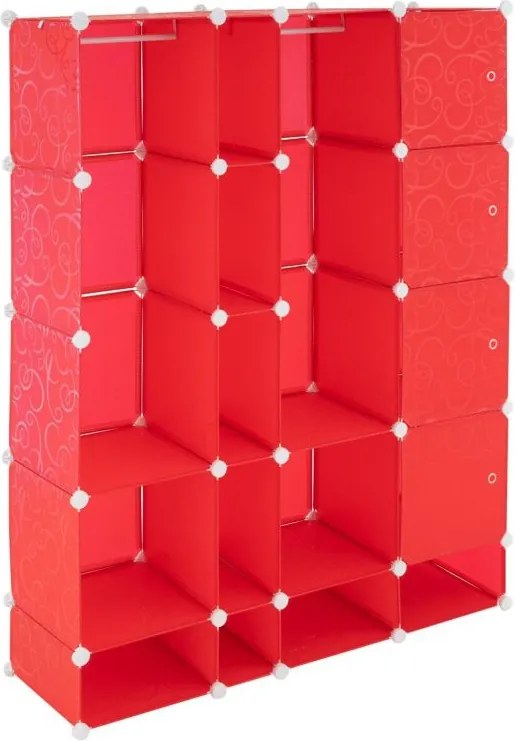 Czerwony regał RED RACK HIGH- system wtykowy