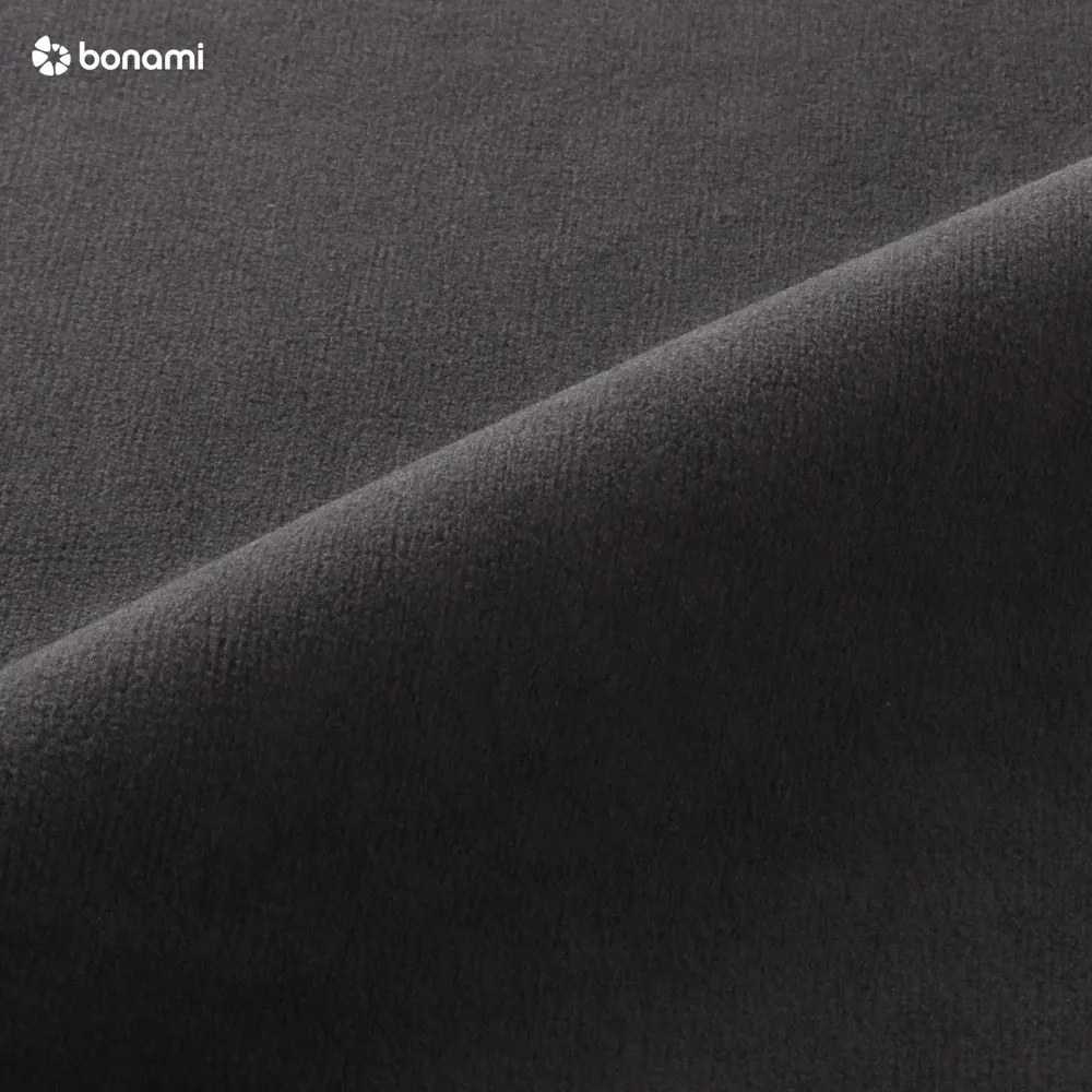 Ciemnoszary aksamitny rozkładany narożnik (prawostronny) Sweet Harmony – Miuform