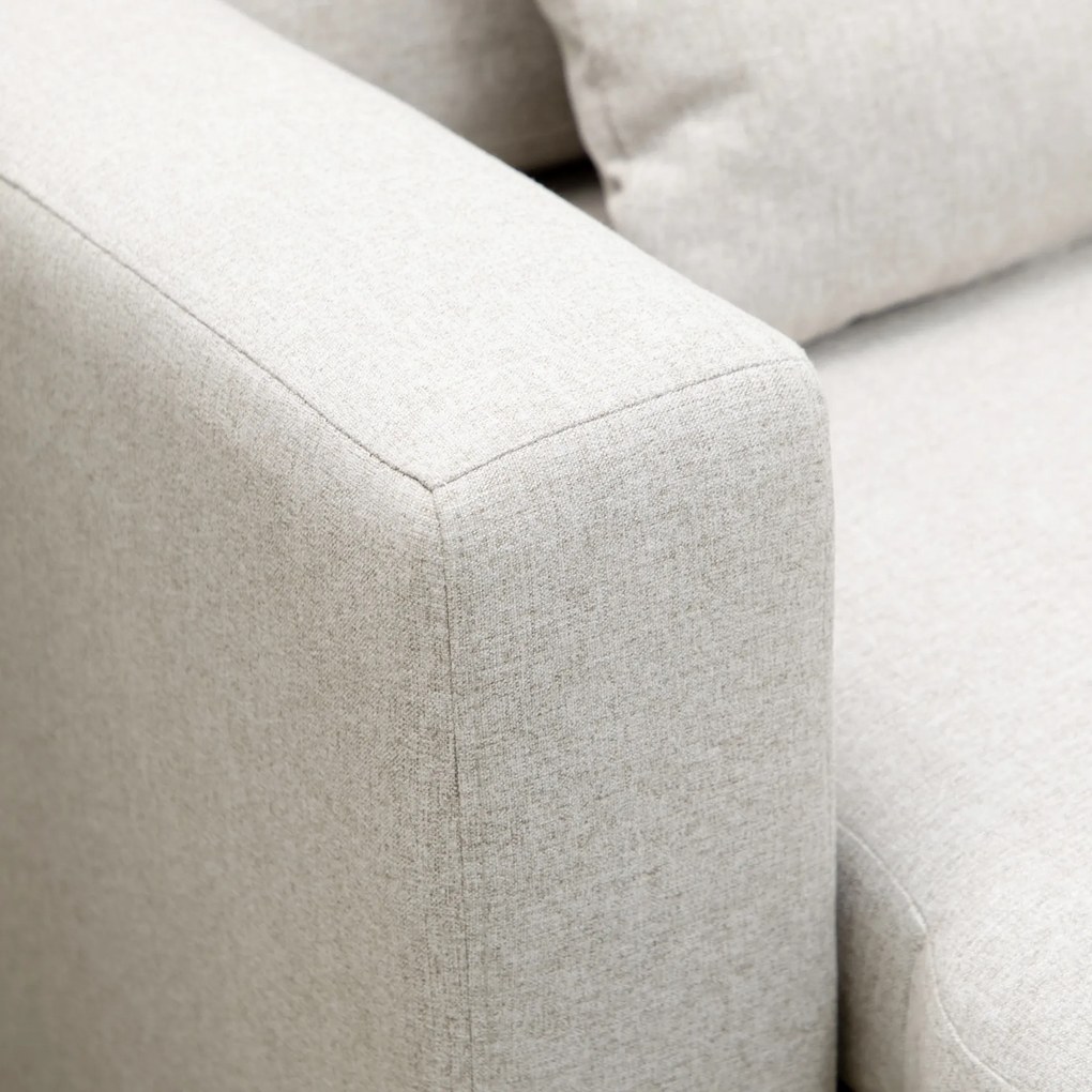 HOMCOM Narożnik z funkcją spania, Zestaw narożny z sofą 2-osobową, Łóżkiem, Narożnikiem L z miejscem do przechowywania, 2 Poduszki Kremowy