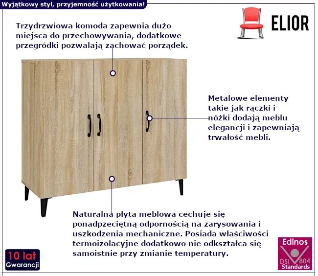 Komoda do salonu w kolorze dąb sonoma Z7-L38