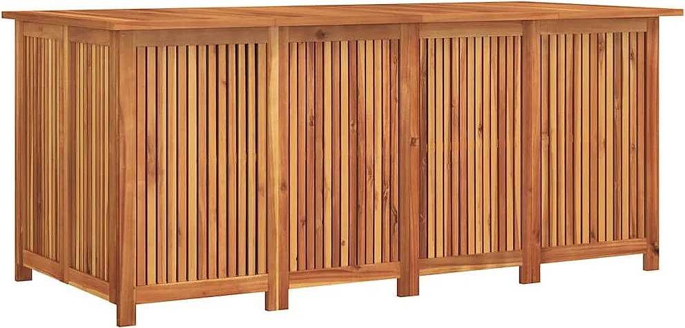 Skrzynia Ogrodowa z Litego Drewna Akacjowego 200x80x75 cm - Przestronna i Odporna na Wodę