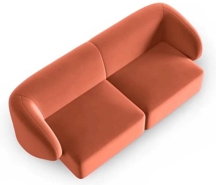 Różowa aksamitna sofa 188 cm Paolo – Milo Casa