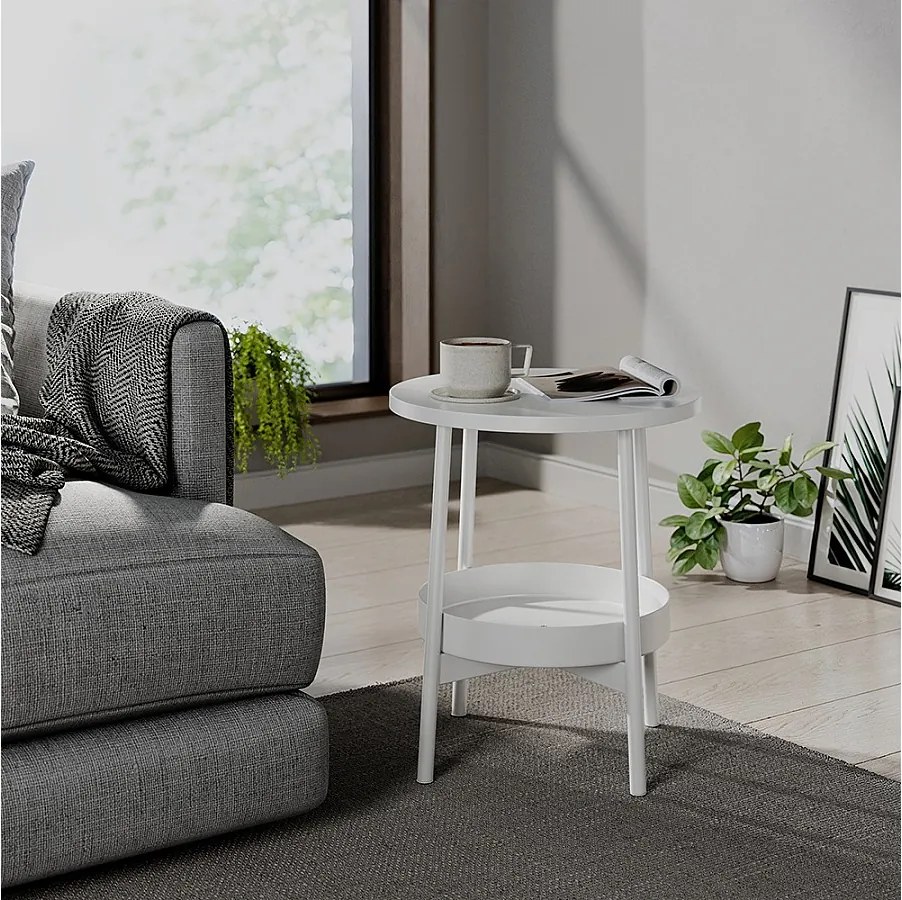 Stolik kawowy biały 40x40x47.5 riono