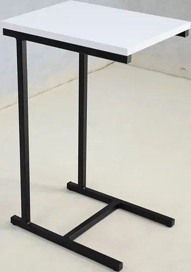 Minimalistyczny stolik boczny czarny + biały - Liros 4X