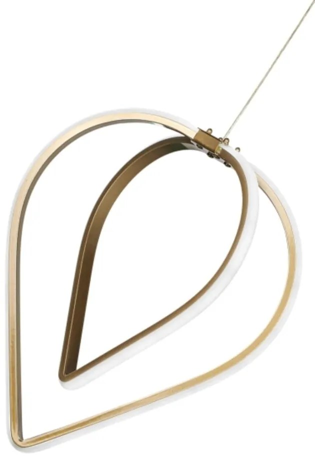 Metalowa lampa wisząca LED w kolorze brązu ø 33 cm Pars – Squid Lighting