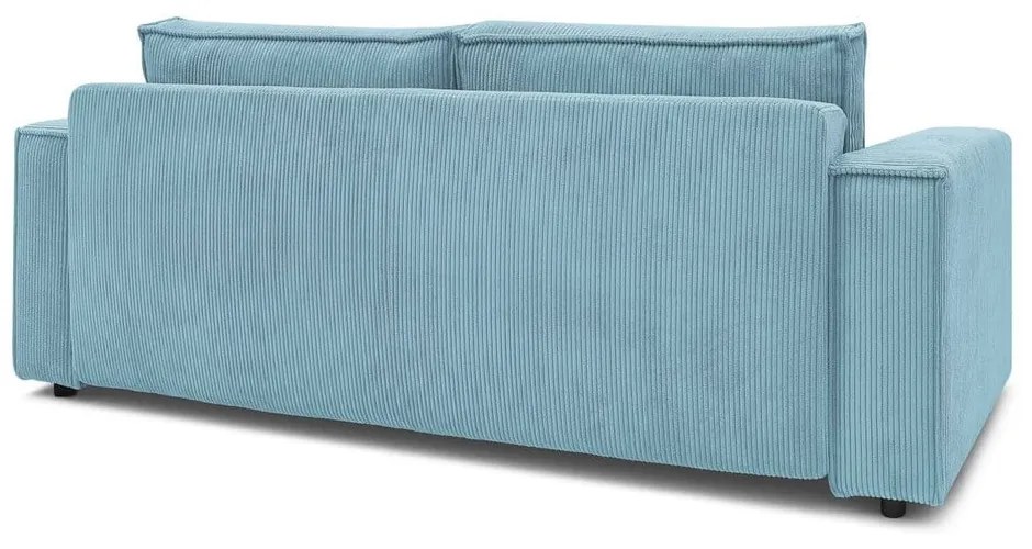 Jasnoniebieska sztruksowa rozkładana sofa 245 cm Nihad – Bobochic Paris