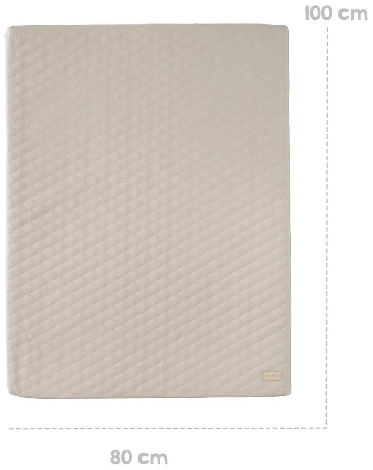 Beżowa mata do zabawy dla dzieci 78x100 cm Greyish gesteppt – Roba