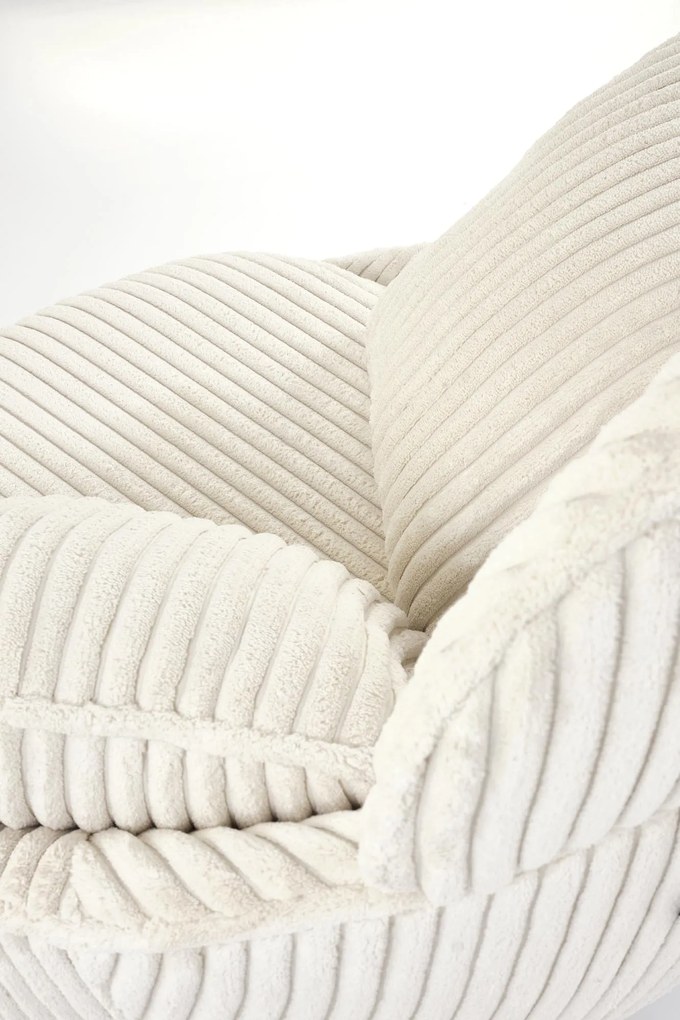 MERRY 2 fotel wypoczynkowy z funkcją obracania, kremowy nowoczesny vintage