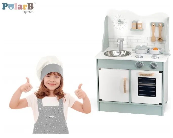 Viga polarb drewniana kuchnia z akcesoriami eco green