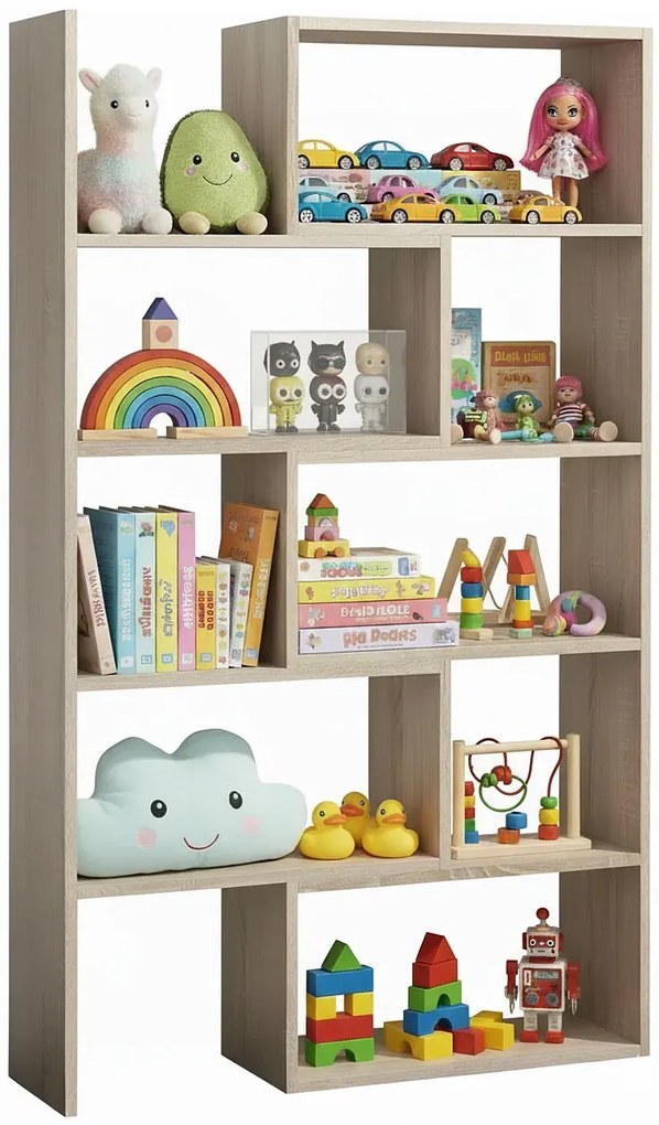 Komorowy regał na zabawki dąb sonoma N8-K27