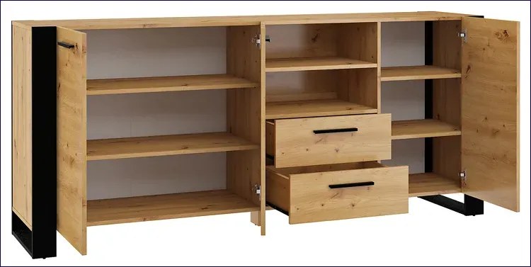 Długa komoda dąb artisan N3-E57
