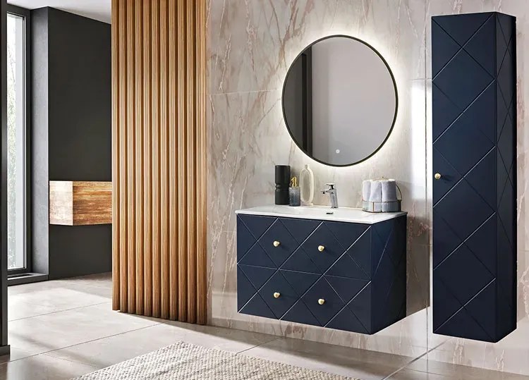 Biała ceramiczna umywalka meblowa - Zelma 90 cm