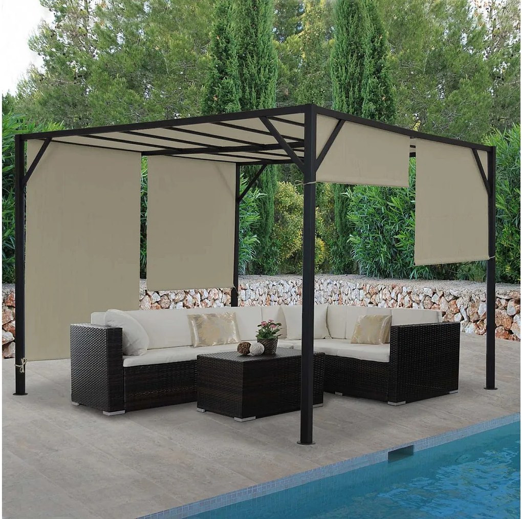 Pergola Beja taupe,  3x4m
