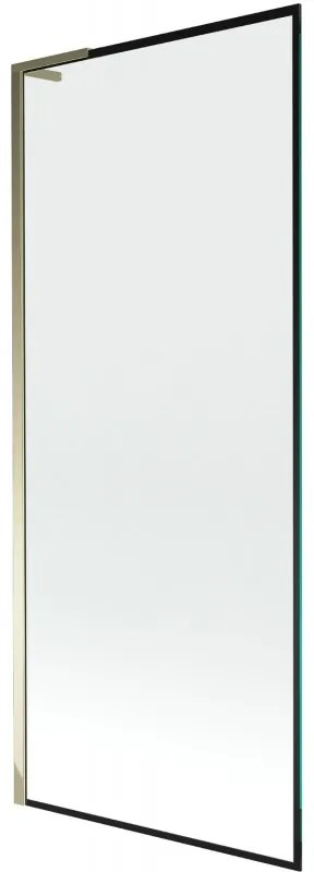 Mexen Next L parawan nawannowy 1-skrzydłowy 80 x 150 cm, czarny wzór, złoty - 895-080-000-03-70-50