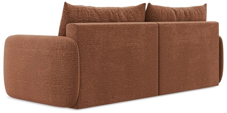 Ceglasta rozkładana/ze schowkiem sofa 238 cm Kalena – Makamii