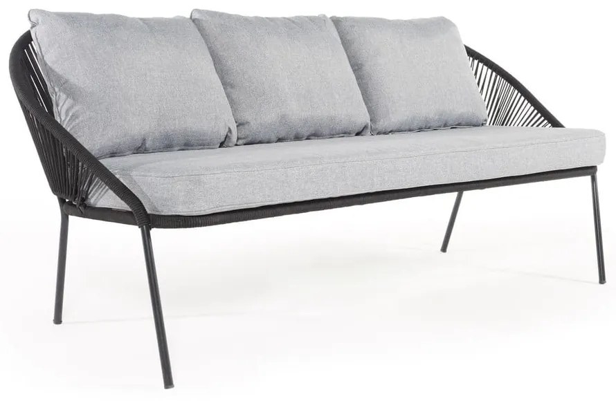 Czarna 3-osobowa sofa ogrodowa Bonami Selection North