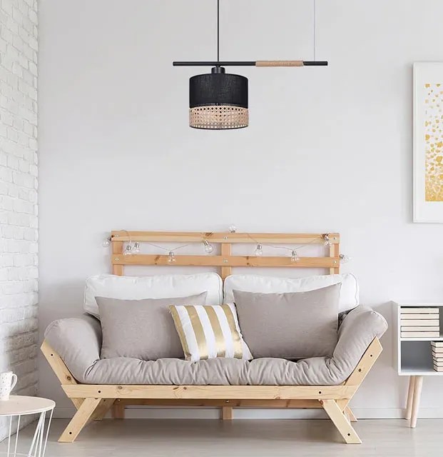 Lampa wisząca z rattanowym abażurem S907 S3-W61