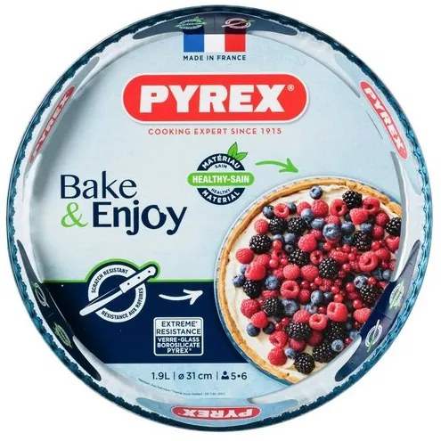 Szklana forma do ciasta Pyrex 1,9 l, 31 x 4 cm