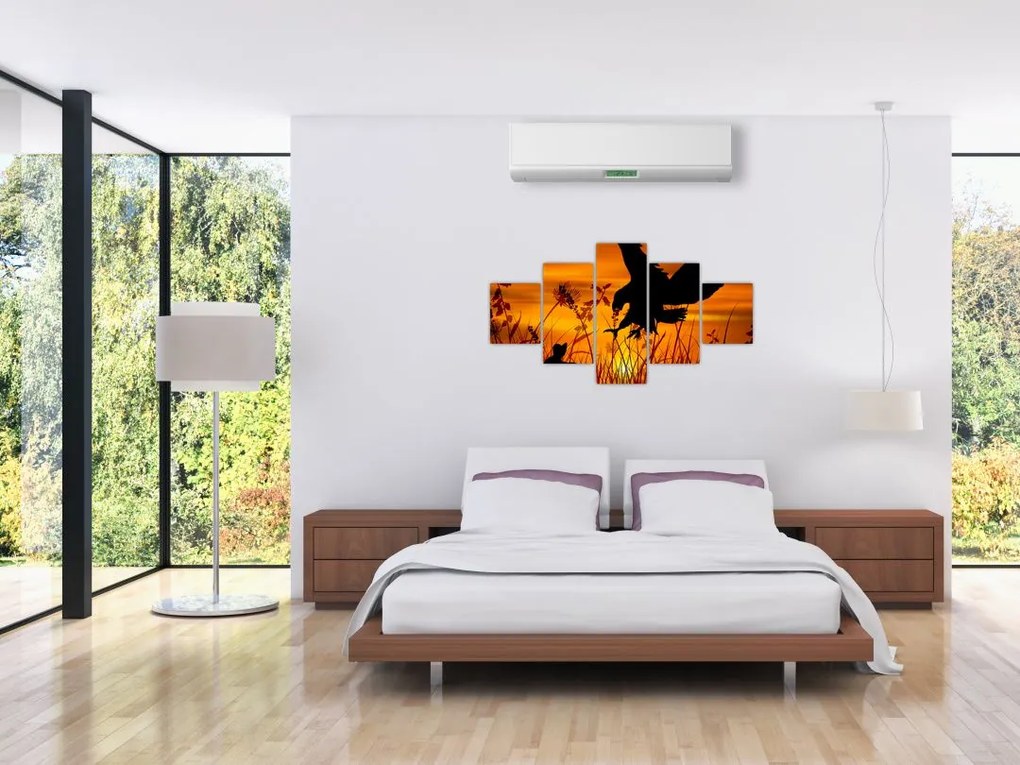 Obraz sylwetki drapieżnika (125x70 cm)