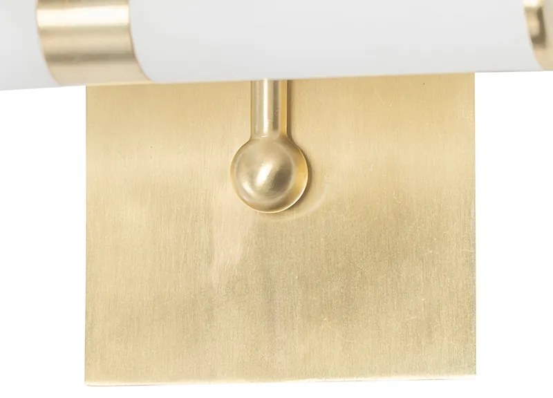 klasyczny Kinkiet / Lampa scienna złoty IP44 2-punktowy - Bath Arc Nowoczesny Oswietlenie wewnetrzne