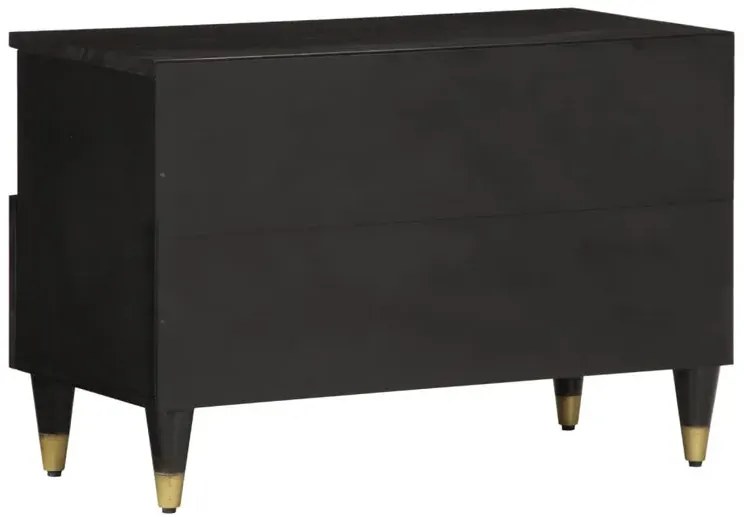 Czarna drewniana szafka RTV retro L3-W79