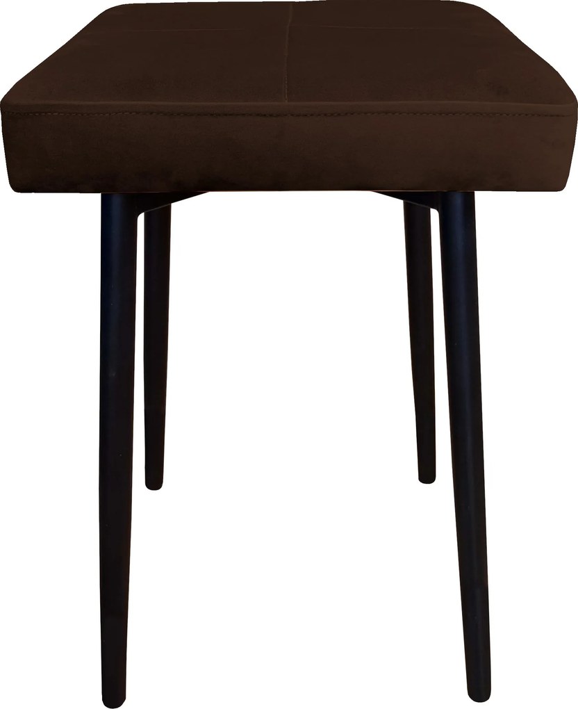 Taboret MAX tkanina Welur stelaż metalowy STOŁEK LOFT : Kolor nogi - Czarna stożek, Kolor tkaniny - VELVET - MG05, Typ tkaniny - Velvet