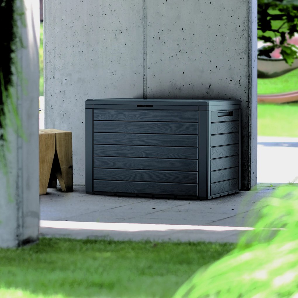 Skrzynia ogrodowa Woodebox 190 l antracytowa PROSPERPLAST