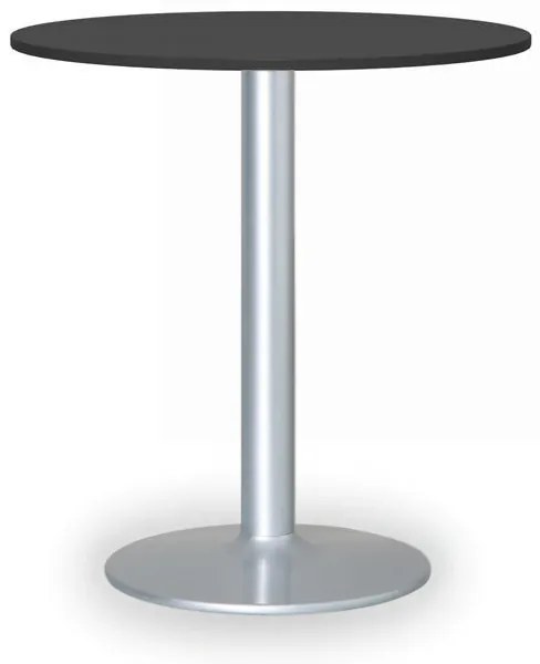 Stolik konferencyjny FILIP II, średnica 80 cm, szara podstawa, grafit