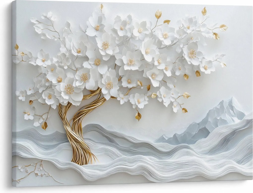 Obraz – Eleganckie drzewo życia 3D (70x50 cm)
