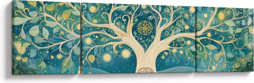 Obraz – Magiczne drzewo ze spiralami (170x50 cm)