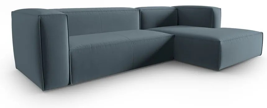 Niebieski aksamitny narożnik Mackay – Cosmopolitan Design