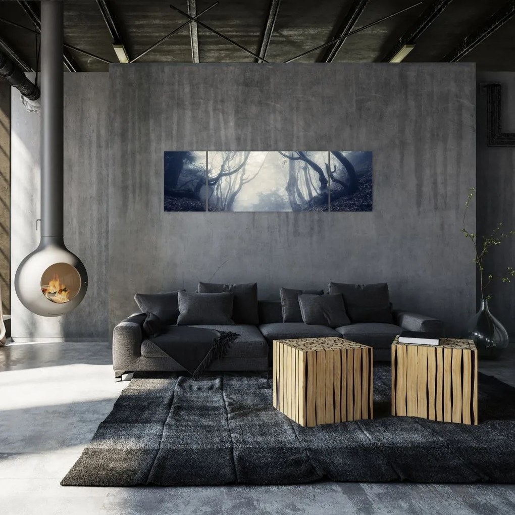 Obraz- Las we mgle (170x50 cm)