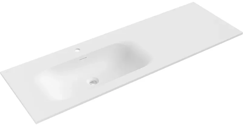 Mexen Vela umywalka wpuszczana w blat lewa 141 x 46,5 cm, biała mat - 25231401L
