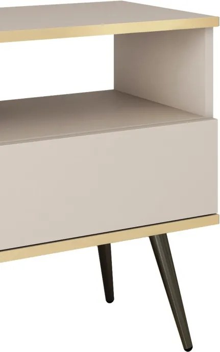 ORIANA Szafka nocna S 54 beżowa | nogi czarne