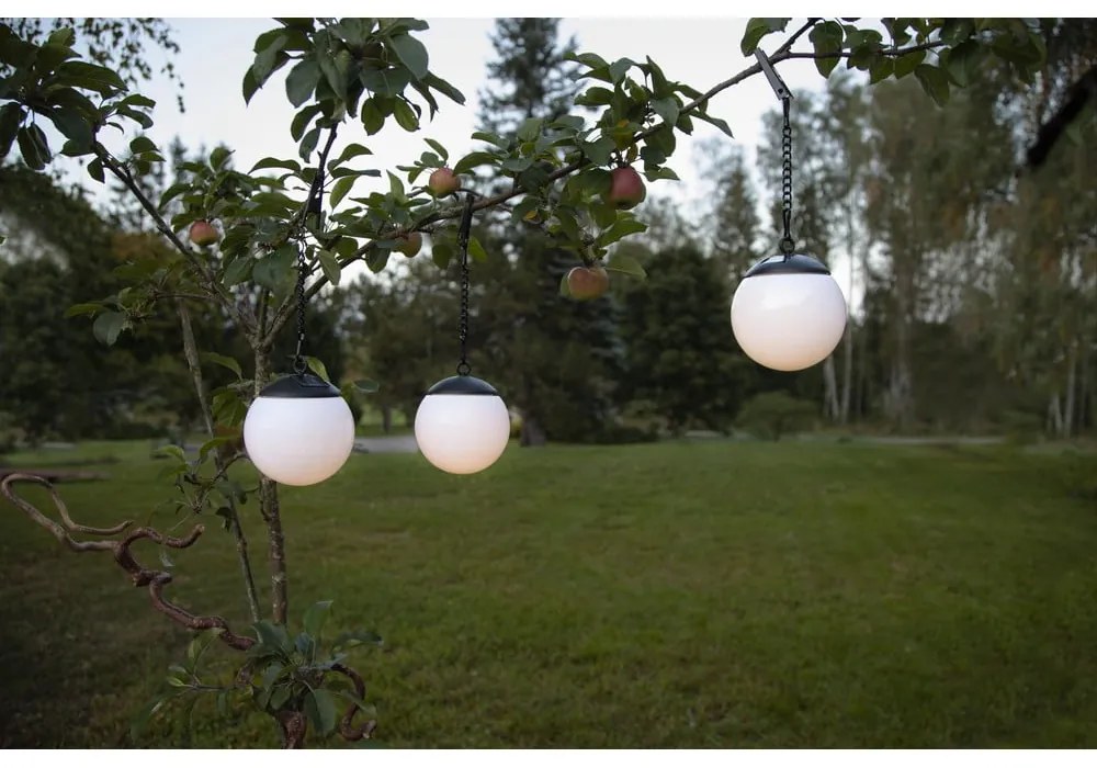 Zestaw 3 wiszących solarnych lamp ogrodowych Star Trading Globus, ø 10 cm
