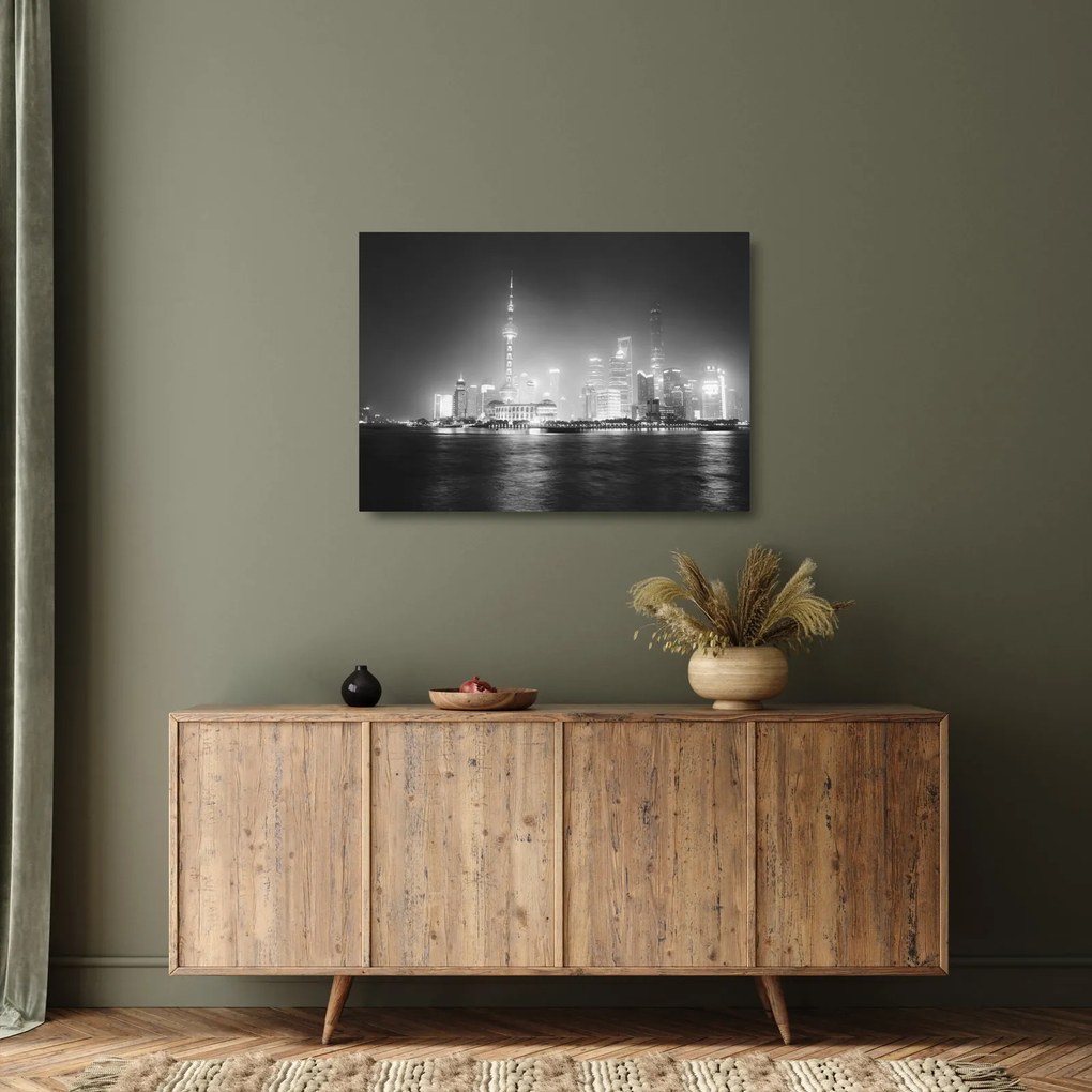 Obraz na szkle - nowoczesne drapacze chmur (70x50 cm)
