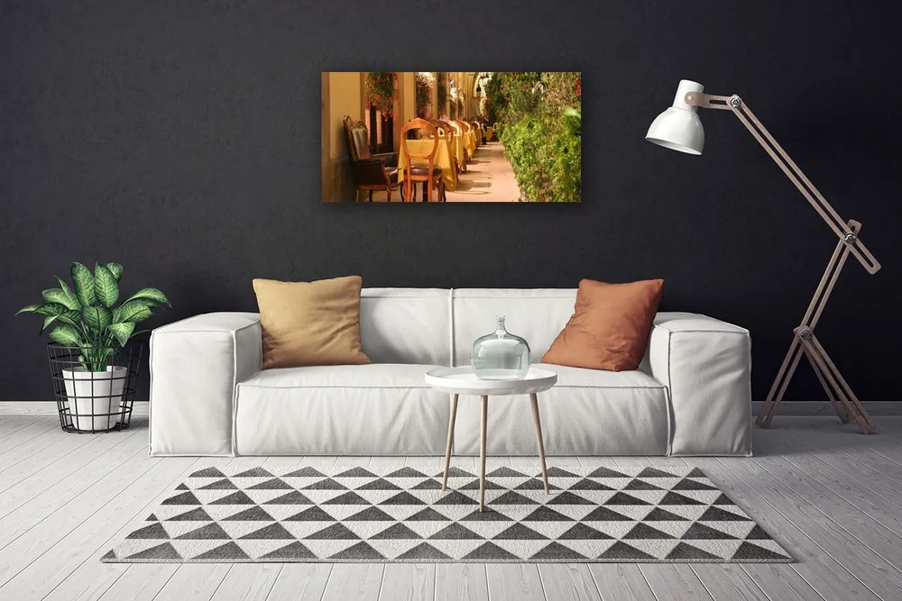 Duży obraz na płótnie Stylowa Kawiarnia Uliczna
