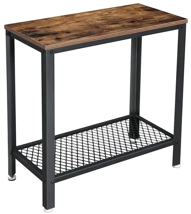 Stolik wąski do przedpokoju na buty z półką S5-C80