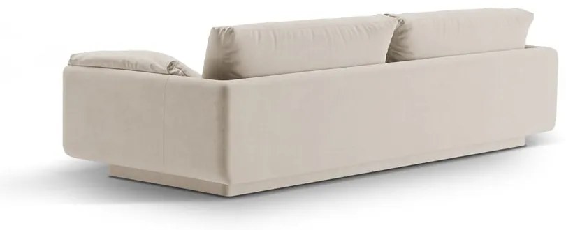 Biała aksamitna sofa 250 cm Torino – Micadoni
