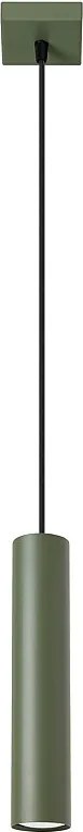 Lampa Wisząca Loft Lagos, Stal - 1 Źródło - L.8 X H.118 Cm - Zielony Oliwkowy